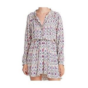 ISABEL MARANT ÉTOILE Amandine Printed Long Sleeve Mini Dress Size 6 US / 38 FR